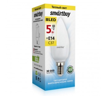 Светодиодная (LED) Лампа Smartbuy-C37-05W/3000/E14#2112990