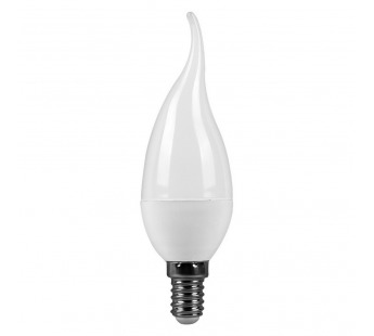 Светодиодная (LED) Свеча на ветру матовая Лампа Smartbuy-C37-12W/6000/E14 (SBL-C37Can-12-60K-E14)#2113358