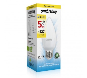Светодиодная (LED) Лампа Smartbuy-C37-05W/3000/E27 (SBL-C37-05-30K-E27)#2112986