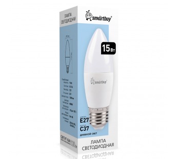 Светодиодная (LED) Лампа Smartbuy-C37-15W/4000 (SBL-C37-15-40K-E27)#2113447
