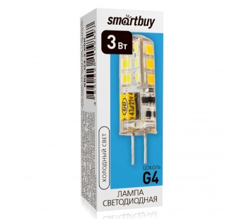 Светодиодная (LED) Лампа Smartbuy-G4-3W/6000/G4 (SBL-G4-3-60K)#2113384