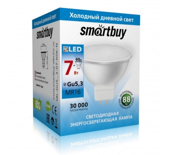 Светодиодная (LED) Лампа Smartbuy-GU5,3-07W/6000 (SBL-GU5_3-07-60K-N)#2112981