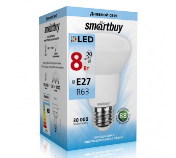 Светодиодная (LED) Лампа Smartbuy-R63-08W/4000/E27#2113774