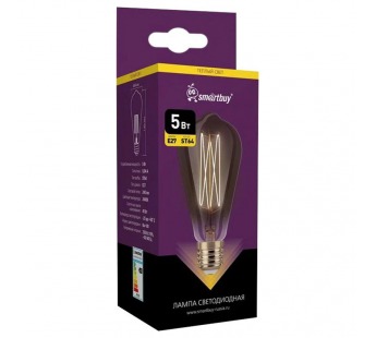 Светодиодная (LED) Лампа ART FLEX Smartbuy-ST64-5Вт/2400К/E27 (SBL-ST64FLEX-5-24K-E27)#2114557