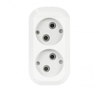 Колодка бытовая, 2 гнезда 10А/2,2кВт без заземления (SBE-10-2-00-N)#2114042