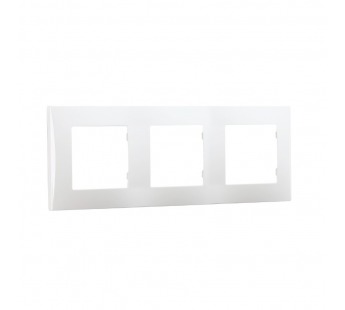 Рамка 3-местная горизонтальная белая "Вега" (SBE-08w-00-FR-3)#2113978