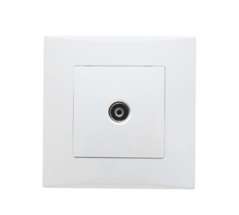 Розетка телевизионная белая "Вега" (SBE-08w-S1-TV)#2113992