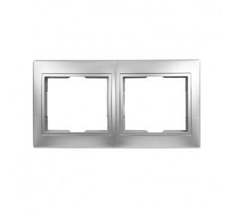 Рамка 2-местная горизонтальная серебро "Венера" (SBE-01s-00-FR-2)#2113995