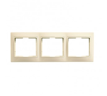 Рамка 3-местная горизонтальная бежевая "Венера" (SBE-01i-00-FR-3)#2113998