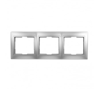Рамка 3-местная горизонтальная серебро "Венера" (SBE-01s-00-FR-3)#2114000