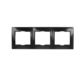 Рамка 3-местная горизонтальная черная "Венера" (SBE-01b-00-FR-3)#2114001
