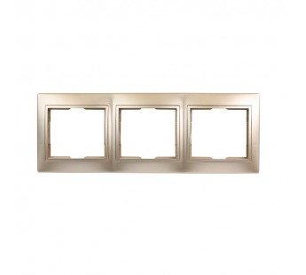 Рамка 3-местная горизонтальная шампань "Венера" (SBE-01c-00-FR-3)#2114002