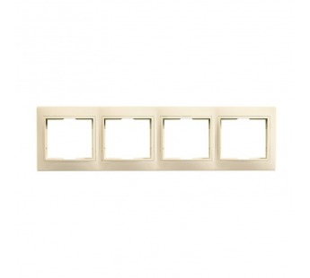 Рамка 4-местная горизонтальная бежевая "Венера" (SBE-01i-00-FR-4)#2114003