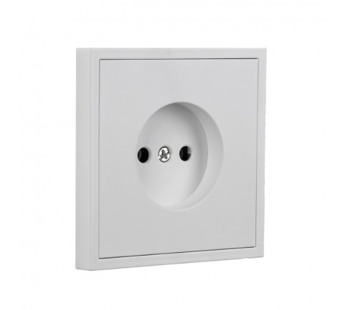 Розетка 1-местная без заземления 10А белая "Капелла" (SBE-09w-10-S1-N)#2113738