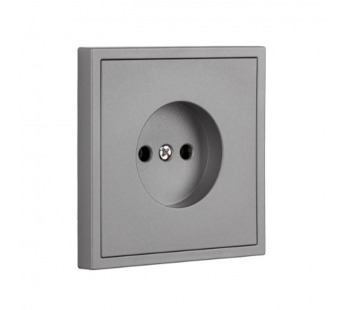 Розетка 1-местная без заземления 10А графит "Капелла" (SBE-09g-10-S1-N)#2113740