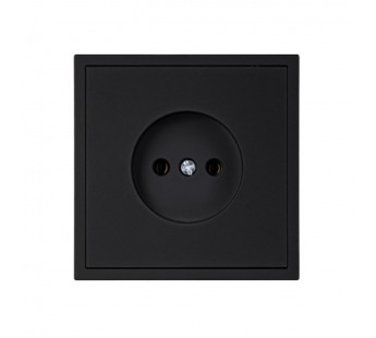 Розетка 1-местная без заземления 10А черная "Капелла" (SBE-09b-10-S1-N)#2113739