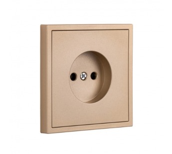 Розетка 1-местная без заземления 10А шампань "Капелла" (SBE-09c-10-S1-N)#2113741
