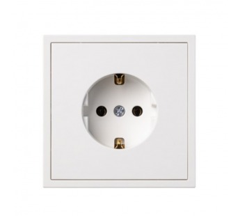 Розетка 1-местная с заземлением 16А белая "Капелла" (SBE-09w-16-S1-Z)#2113743