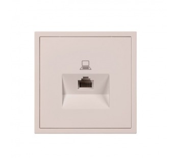 Розетка компьютерная RJ-45 1-местная бежевая "Капелла" (SBE-09i-S1-RJ)#2113280