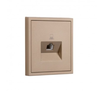 Розетка компьютерная RJ-45 1-местная шампань "Капелла" (SBE-09c-S1-RJ)#2113284