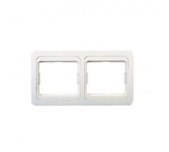 Рамка 2-местная горизонтальная белая "Марс" (SBE-02w-00-FR-2)#2113288