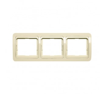 Рамка 3-местная горизонтальная бежевая "Марс" (SBE-02i-00-FR-3)#2113294