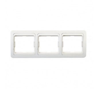 Рамка 3-местная горизонтальная белая "Марс" (SBE-02w-00-FR-3)#2113299
