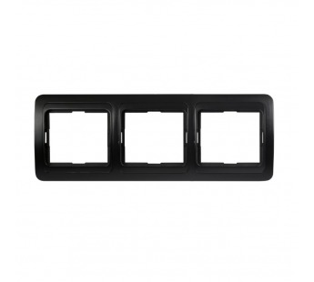 Рамка 3-местная горизонтальная черная "Марс" (SBE-02b-00-FR-3)#2113302