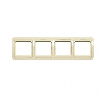 Рамка 4-местная горизонтальная бежевая "Марс" (SBE-02i-00-FR-4)#2113304
