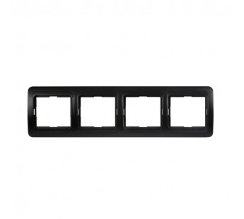Рамка 4-местная горизонтальная черная "Марс" (SBE-02b-00-FR-4)#2113307