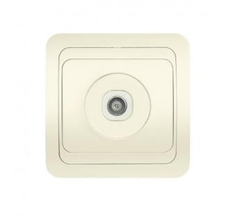 Розетка телевизионная 1-местная бежевая 75Ом 5-862МГц "Марс" (SBE-02i-S1-TV)#2113226