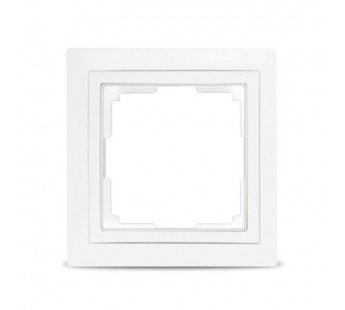 Рамка 1-местная пластик белая "Нептун" (SBE-05w-Plastic-FR-1)#2113236