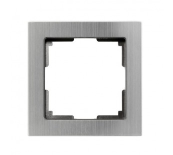 Рамка 1-местная пластик серый никель "Нептун" (SBE-06gn-Metal-FR-1)#2112774