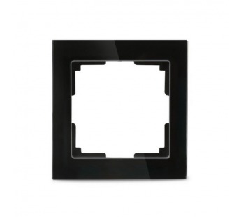 Рамка 1-местная стекло черная "Нептун" (SBE-05b-Glass-FR-1)#2112768