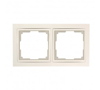 Рамка 2-местная пластик бежевая "Нептун" (SBE-05i-Plastic-FR-2)#2112767