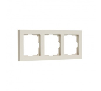 Рамка 3-местная пластик бежевая "Нептун" (SBE-06i-Plastic-FR-3)#2112756