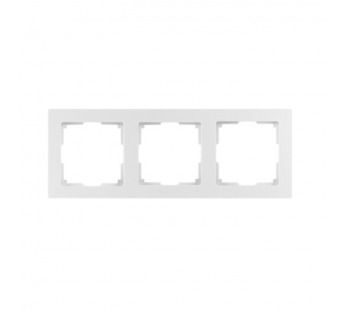 Рамка 3-местная пластик белая "Нептун" (SBE-06w-Plastic-FR-3)#2112754