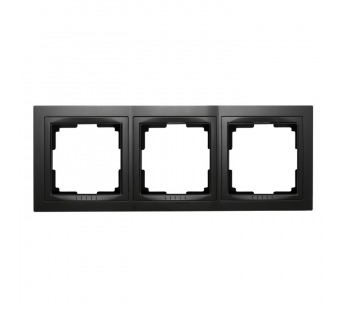 Рамка 3-местная пластик черная "Нептун" (SBE-05b-Plastic-FR-3)#2112752