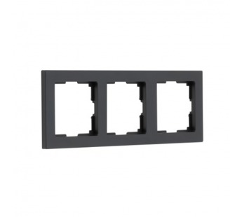 Рамка 3-местная пластик черная "Нептун" (SBE-06b-Plastic-FR-3)#2112751
