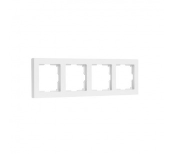 Рамка 4-местная пластик белая "Нептун" (SBE-06w-Plastic-FR-4)#2113244