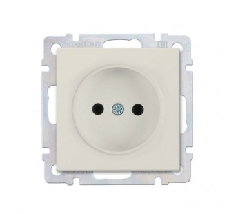 Розетка без заземления 10А бежевая "Нептун" (SBE-05i-16-S1-N)#2113186