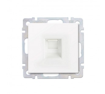 Розетка компьютерная RJ-45 белая "Нептун" (SBE-05w-S1-RJ)#2113123