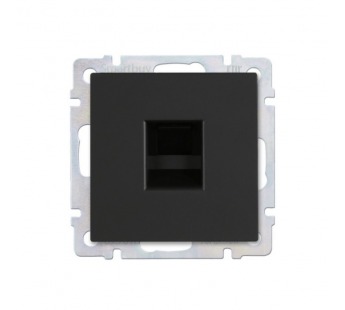 Розетка компьютерная RJ-45 черная "Нептун" (SBE-05b-S1-RJ)#2113125