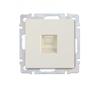 Розетка телефонная RJ-11 бежевая "Нептун" (SBE-05i-S1-PH)#2113161