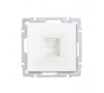 Розетка телефонная RJ-11 белая "Нептун" (SBE-05w-S1-PH)#2113168