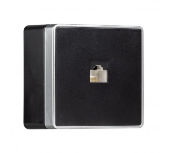 Розетка компьютерная RJ-45 1-местная черная "Сириус" (SBE-07b-S1-RJ)#2113119