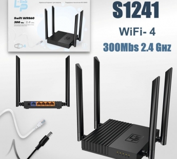 Wi-Fi Роутер LP-LINK WR860 N300, 2.4ГГц, 4 порта LAN (черный)#2117112