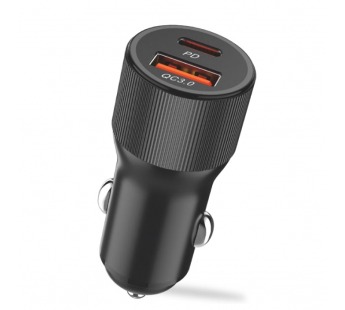 Автомобильный адаптер питания DEESPI ES12 QC3.0 + PD30W 48W (черный)#2122074