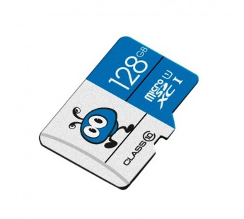 128Гб карта памяти SMARTBUY microSD + SD адаптер class10 UHS-I BLUE#2117182