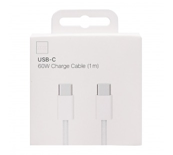 Кабель Type-C - Type-C ORG MQKJ3AM/A 60W 100см 3A (A) (white) (241782)#2141646